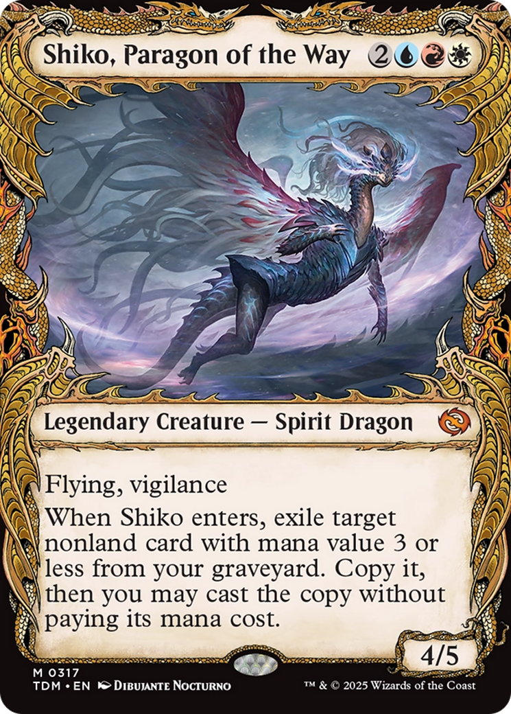 Shiko, Paragon of the Way (TDM-317) [Tarkir: Dragonstorm]: (Showcase) Foil