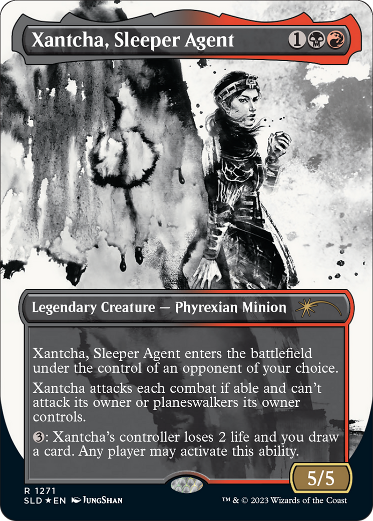 Xantcha, Sleeper Agent (SLD-1271) [Secret Lair Drop]: (Showcase) (Borderless) Foil