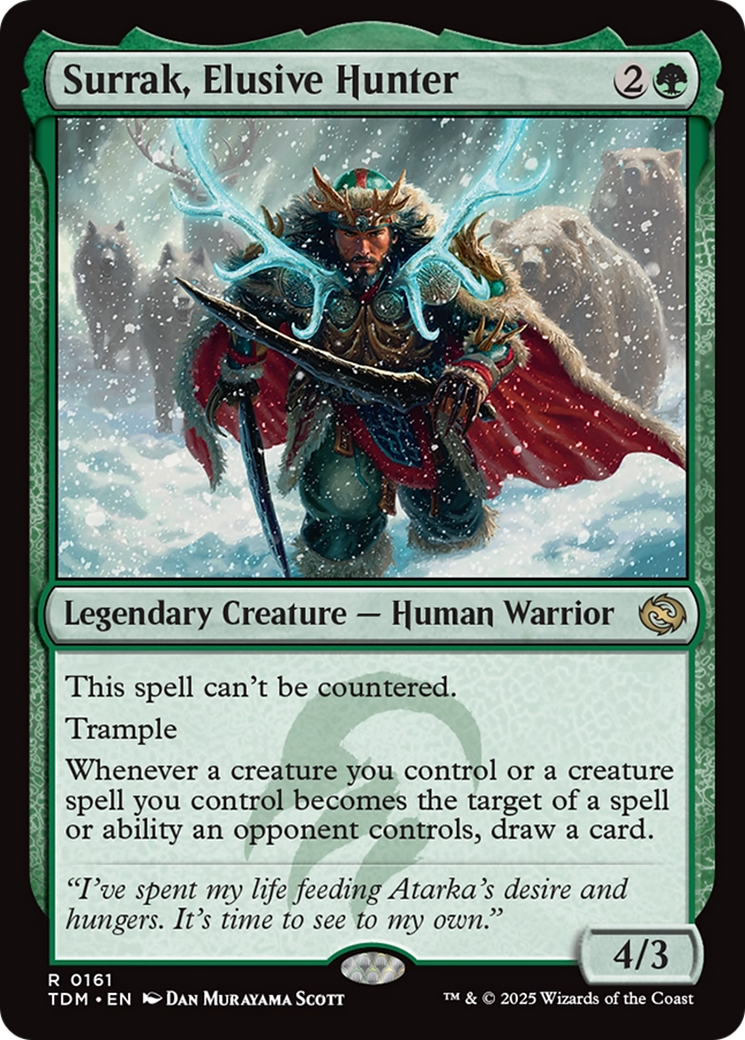 Surrak, Elusive Hunter (TDM-161) [Tarkir: Dragonstorm] Foil