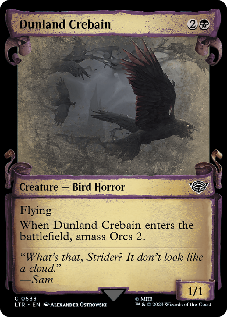 Dunland Crebain (Showcase Scrolls) (LTR-533) [The Lord of the Rings: Tales of Middle-earth]