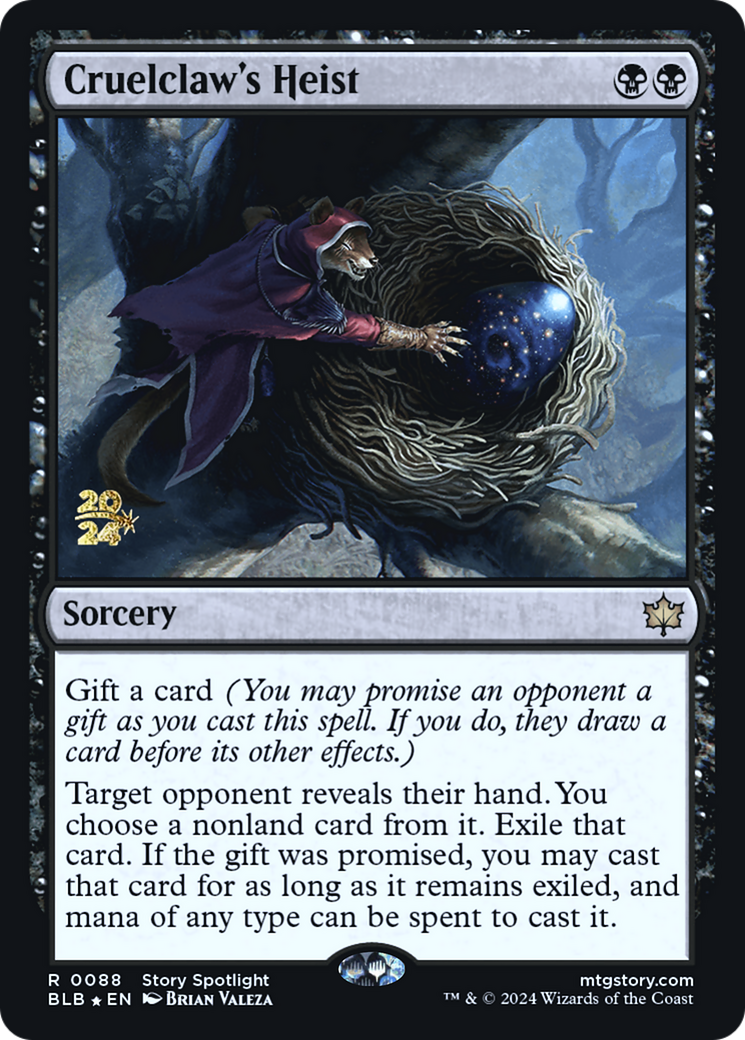 Cruelclaw's Heist (PRE-88S) [Bloomburrow Promos] Foil