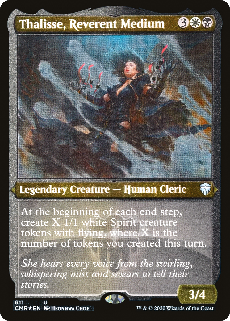 Thalisse, Reverent Medium (CMR-611) [Commander Legends] Etched Foil