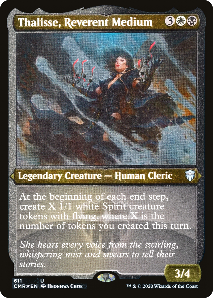 Thalisse, Reverent Medium (Foil Etched) (CMR-611) [Commander Legends] Etched Foil