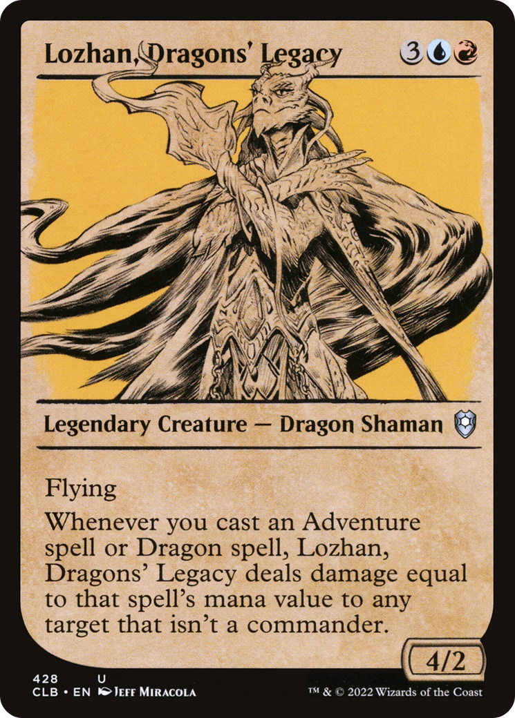 Lozhan, Dragons' Legacy (CLB-428) [Commander Legends: Battle for Baldur's Gate]: (Showcase) Foil