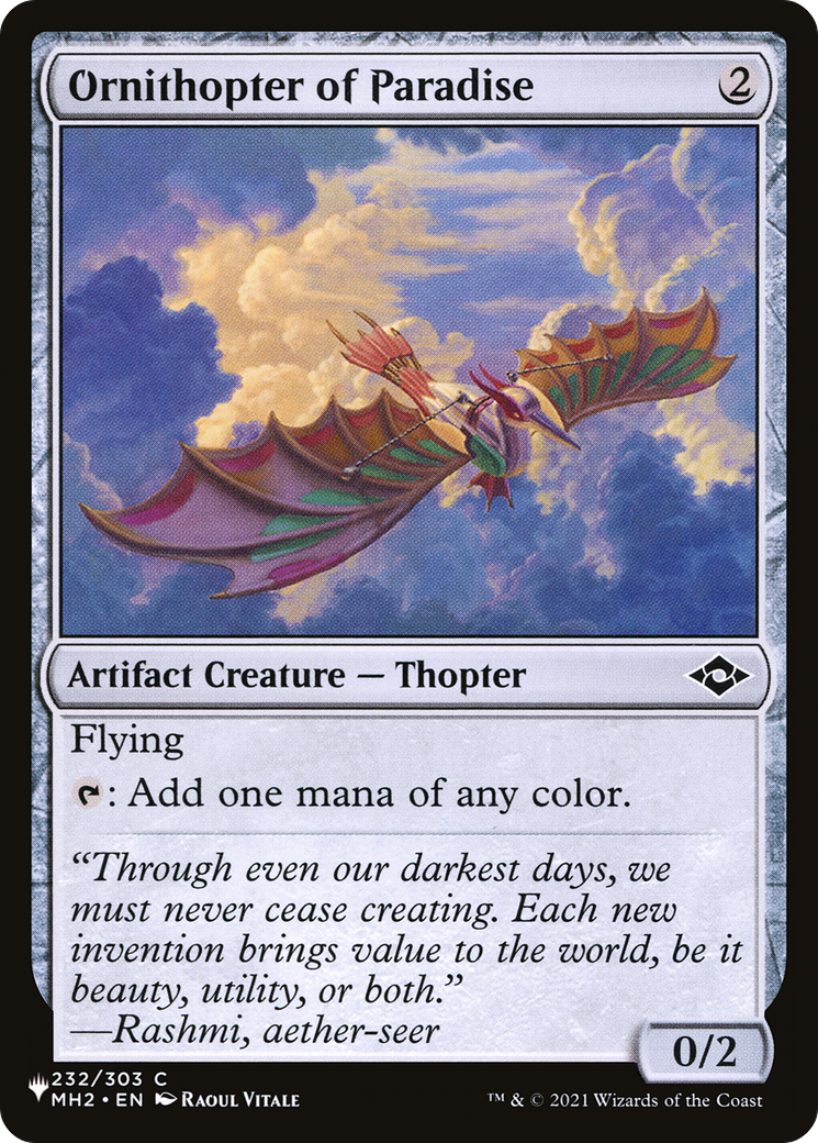 Ornithopter of Paradise (LIST-MH2-232) [The List]
