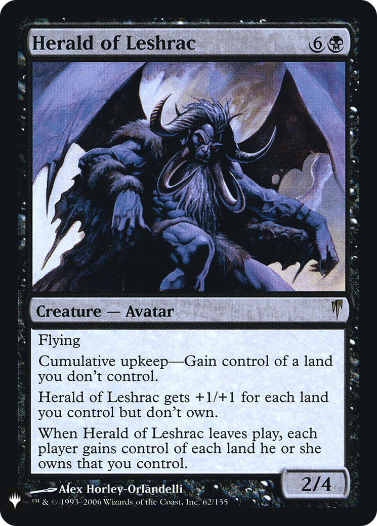Herald of Leshrac (LIST-CSP-62) [The List] Foil