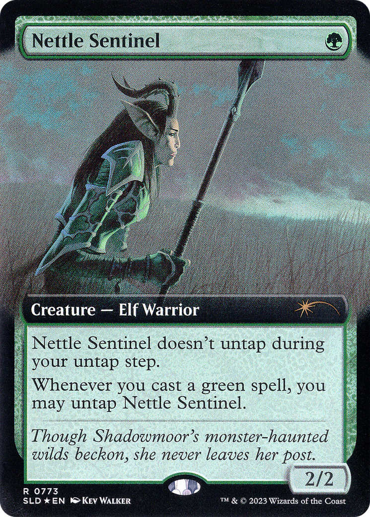 Nettle Sentinel (SLD-773) [Secret Lair Drop]: (Extended Art) Foil