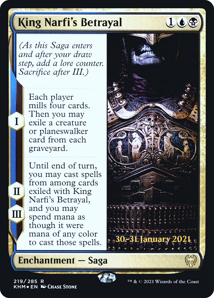 King Narfi's Betrayal (PRE-219S) [Kaldheim Promos] Foil