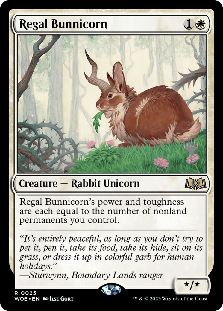 Regal Bunnicorn (PPWOE-25P) [Wilds of Eldraine Promos]