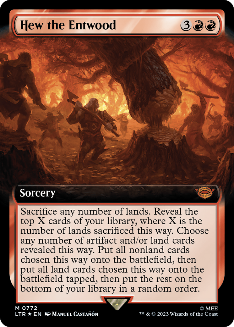 Hew the Entwood (LTR-772) [The Lord of the Rings: Tales of Middle-earth]: (Extended Art) Foil