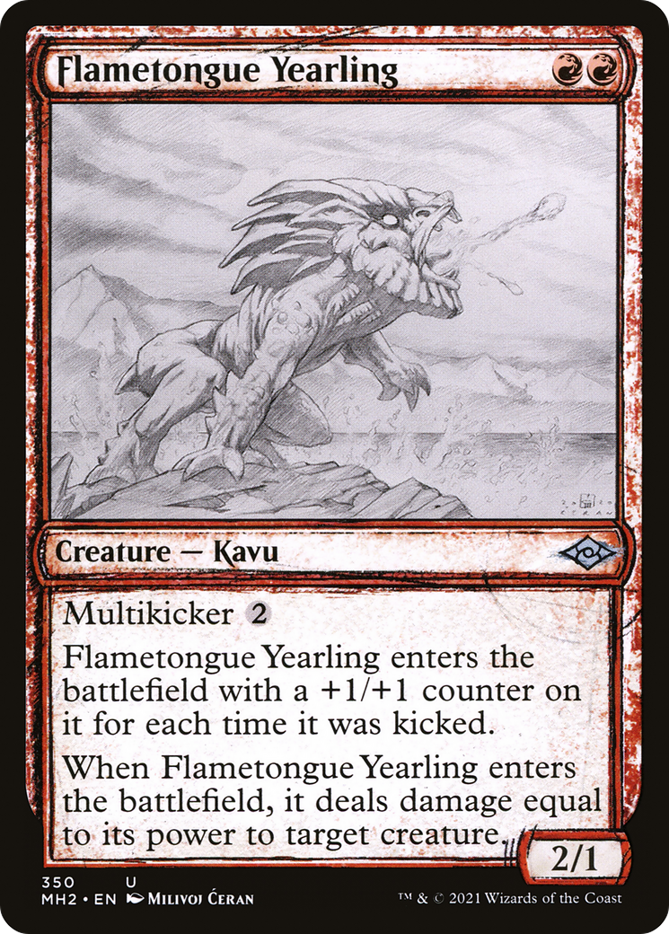 Flametongue Yearling (Showcase) (MH2-350) [Modern Horizons 2]