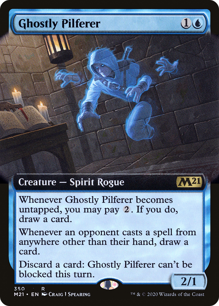 Ghostly Pilferer (M21-350) [Core Set 2021]: (Extended Art) Foil