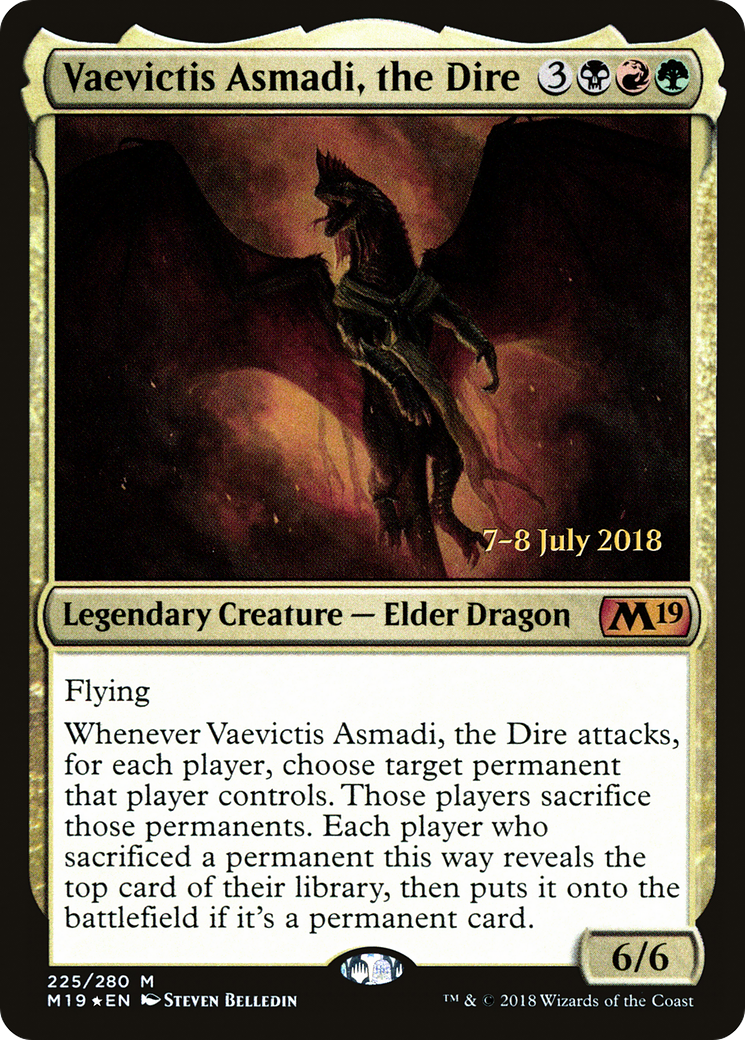 Vaevictis Asmadi, the Dire (PRE-225S) [Core Set 2019 Promos] Foil