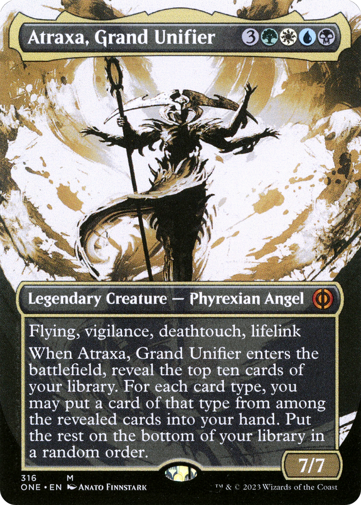 Atraxa, Grand Unifier (ONE-316) [Phyrexia: All Will Be One]: (Showcase) (Borderless)