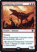 Trumpeting Carnosaur (PRE-171S) [The Lost Caverns of Ixalan Promos] Foil