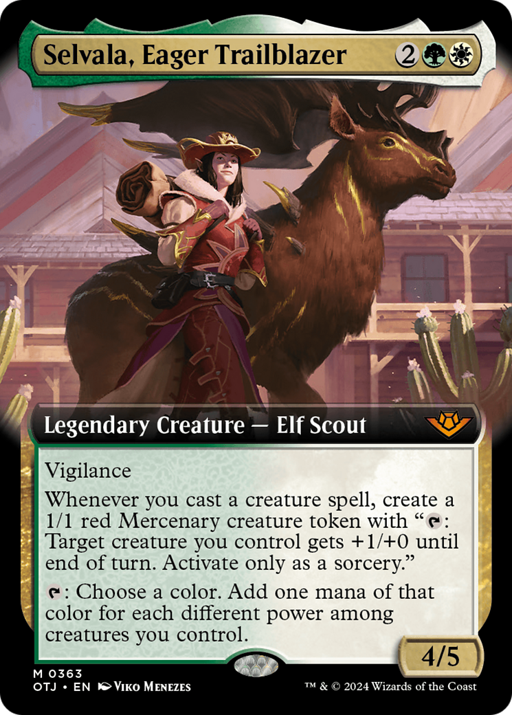 Selvala, Eager Trailblazer (OTJ-363) [Outlaws of Thunder Junction]: (Extended Art) Foil
