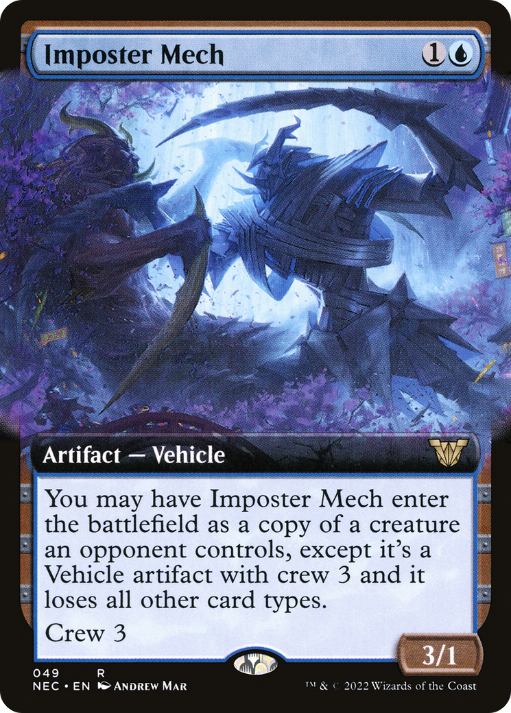 Imposter Mech (Extended Art) (NEC-049) [Neon Dynasty Commander]