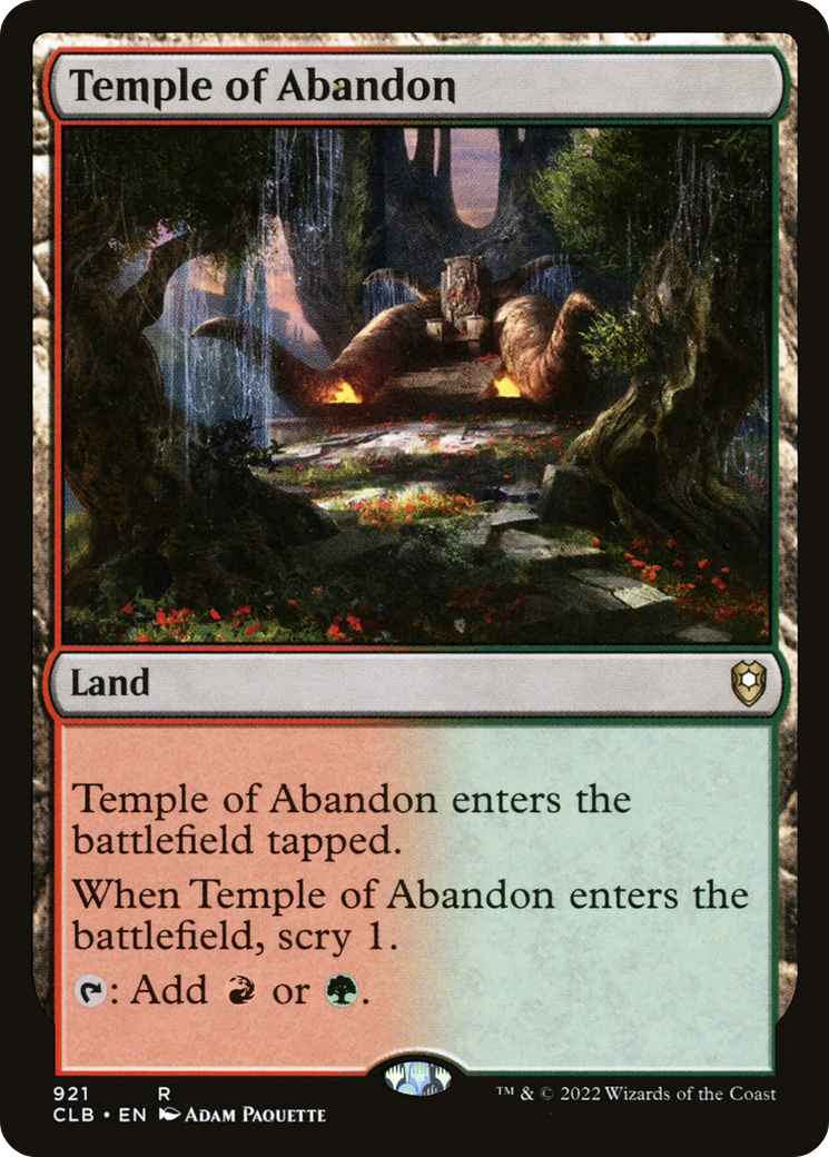 Temple of Abandon (CLB-921) [Commander Legends: Battle for Baldur's Gate]