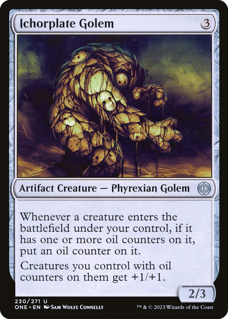 Ichorplate Golem (ONE-230) [Phyrexia: All Will Be One] Foil
