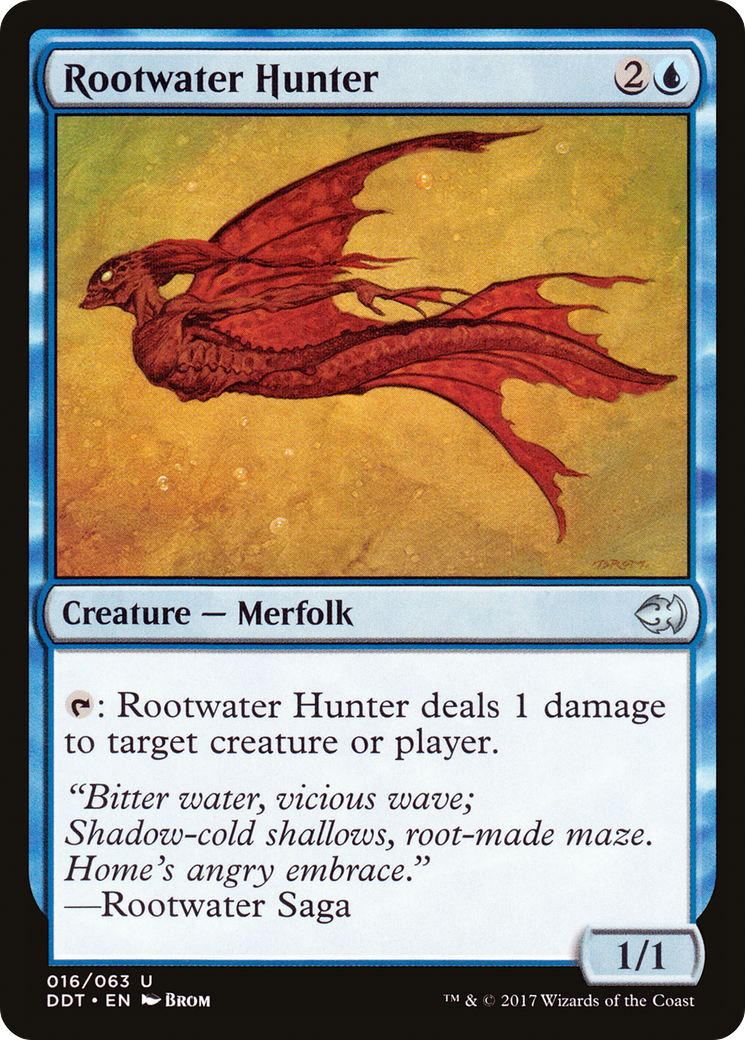 Rootwater Hunter (DDT-016) [Duel Decks: Merfolk vs. Goblins]