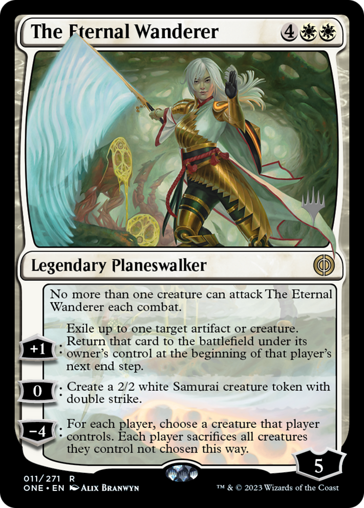The Eternal Wanderer (PPONE-11P) [Phyrexia: All Will Be One Promos]