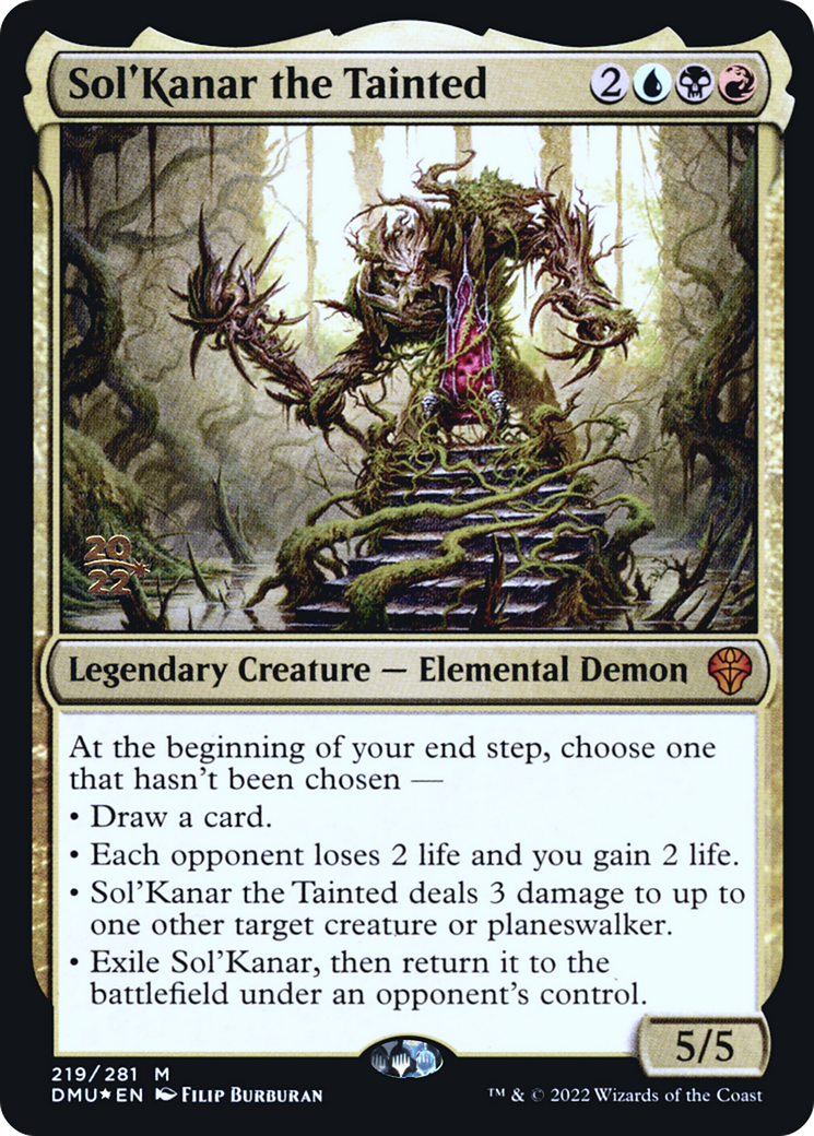 Sol'Kanar the Tainted (PRE-219) [Dominaria United Promos] Foil