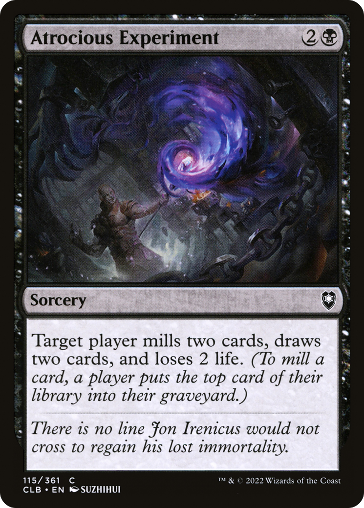 Atrocious Experiment (CLB-115) [Commander Legends: Battle for Baldur's Gate] Foil