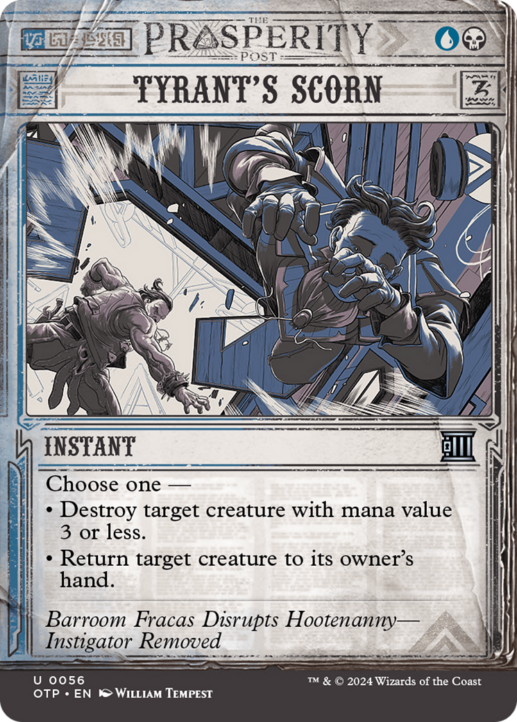 Tyrant's Scorn (OTP-056) [Breaking News]: (Showcase) (Borderless) Foil