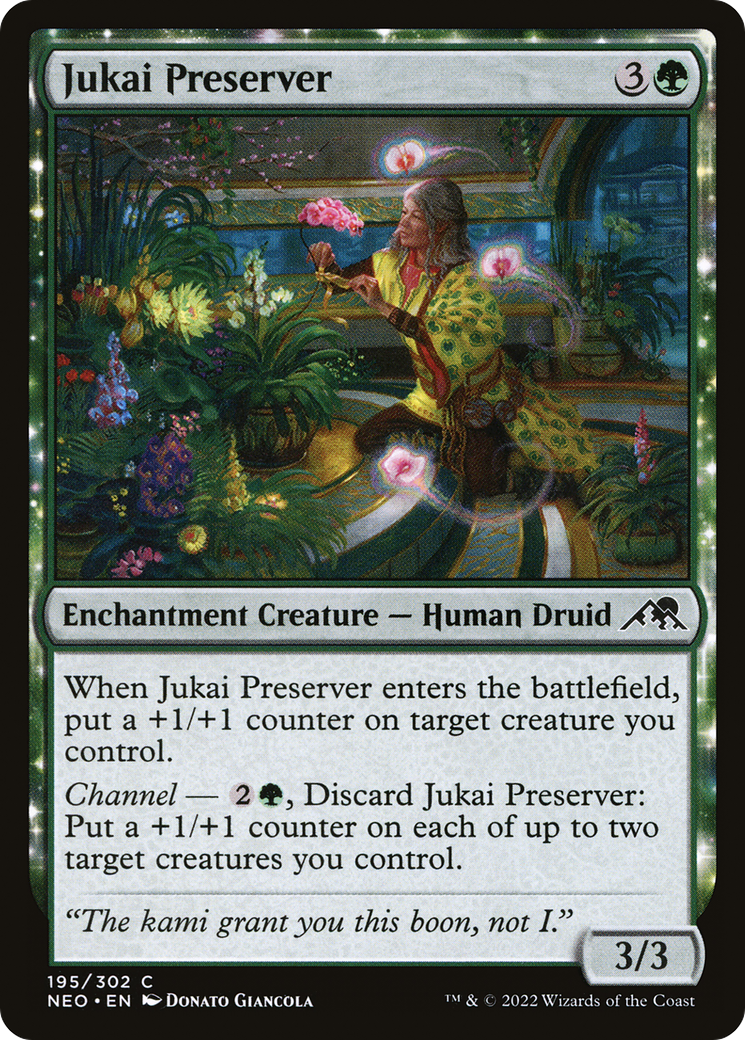 Jukai Preserver (NEO-195) [Kamigawa: Neon Dynasty] Foil