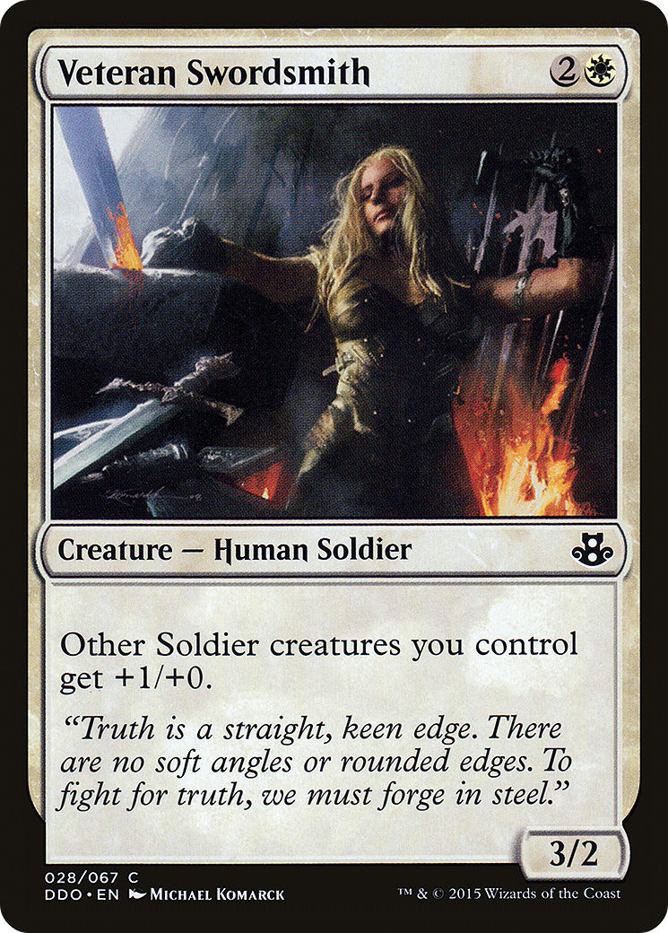 Veteran Swordsmith (DDO-028) [Duel Decks: Elspeth vs. Kiora]