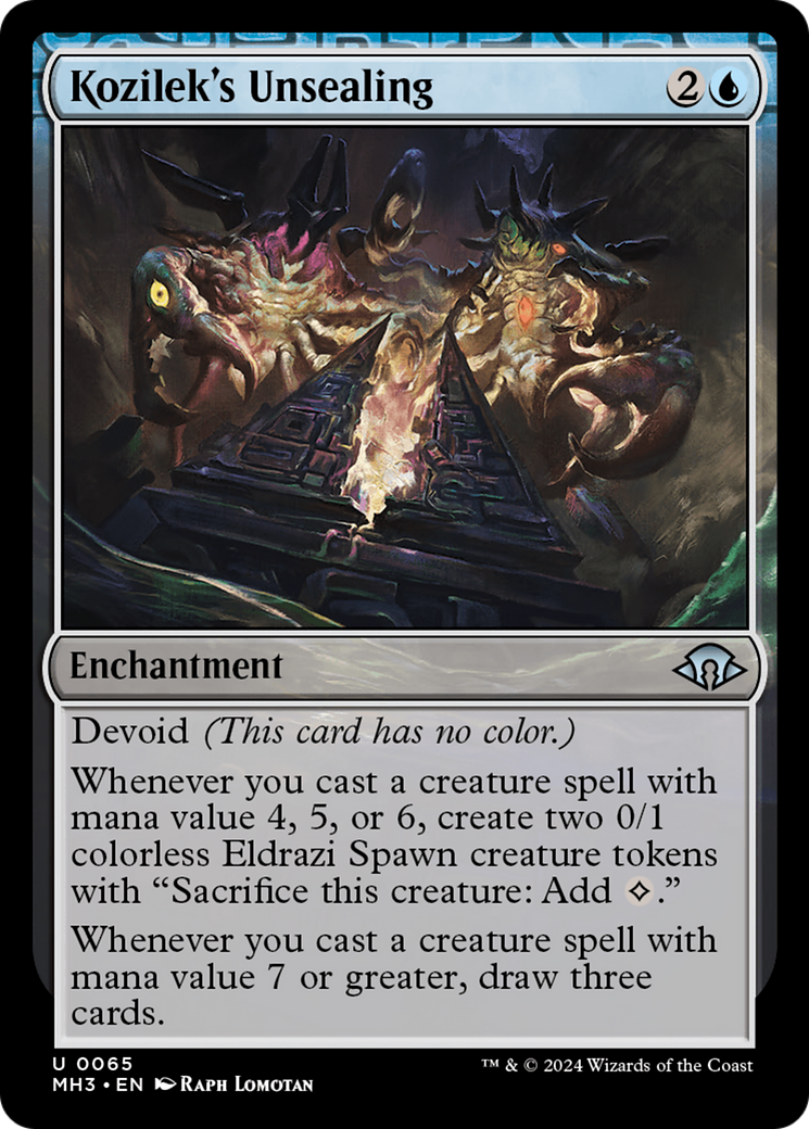 Kozilek's Unsealing (MH3-065) [Modern Horizons 3]: (devoid)