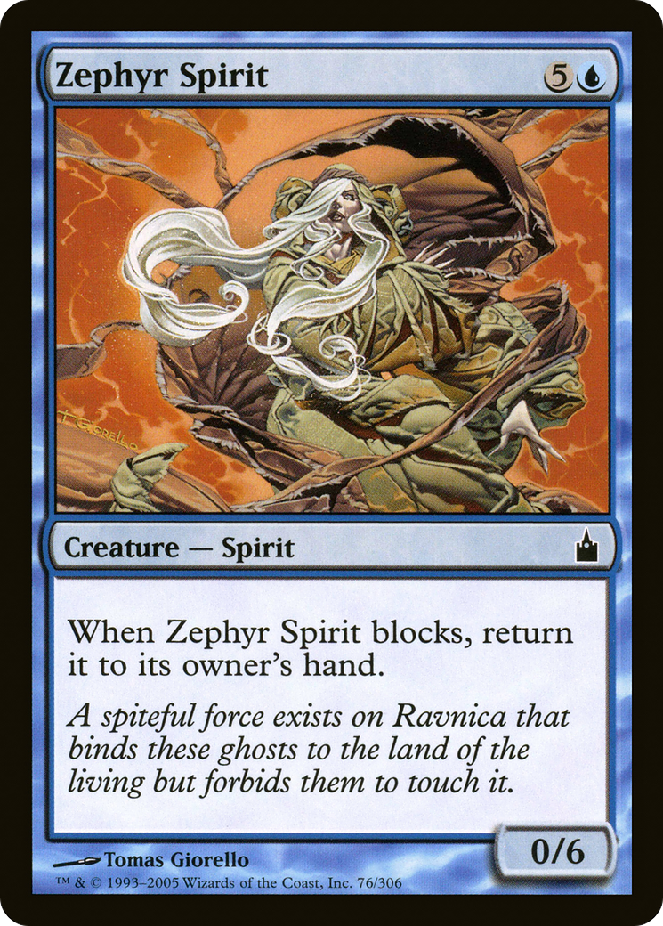 Zephyr Spirit (RAV-076) [Ravnica: City of Guilds]