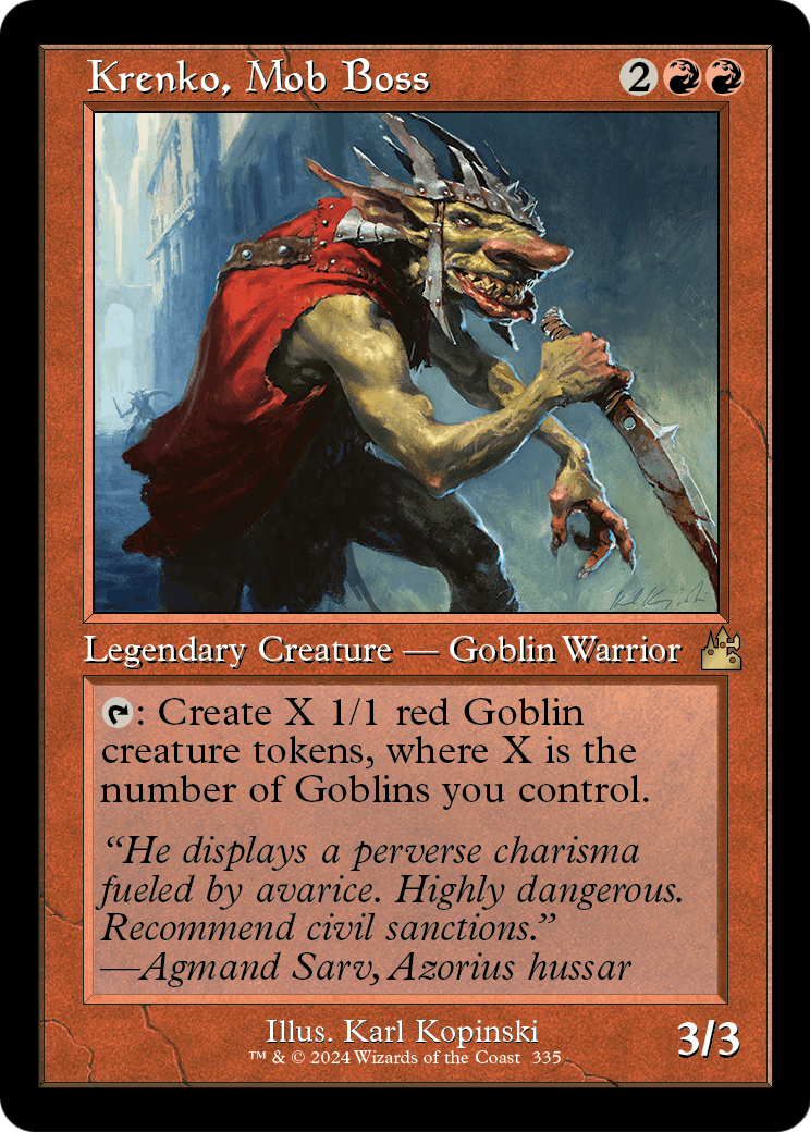Krenko, Mob Boss (Retro Frame) (RVR-335) [Ravnica Remastered]