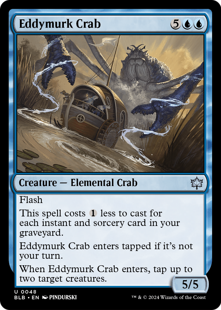 Eddymurk Crab (BLB-048) [Bloomburrow] Foil