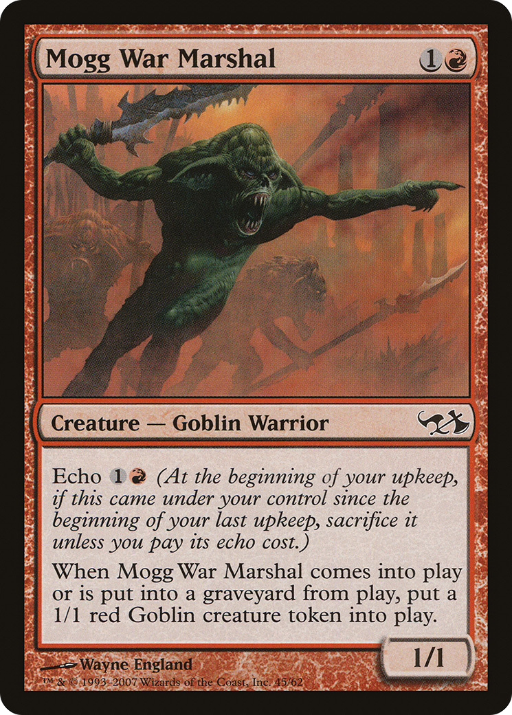 Mogg War Marshal (EVG-045) [Duel Decks: Elves vs. Goblins]