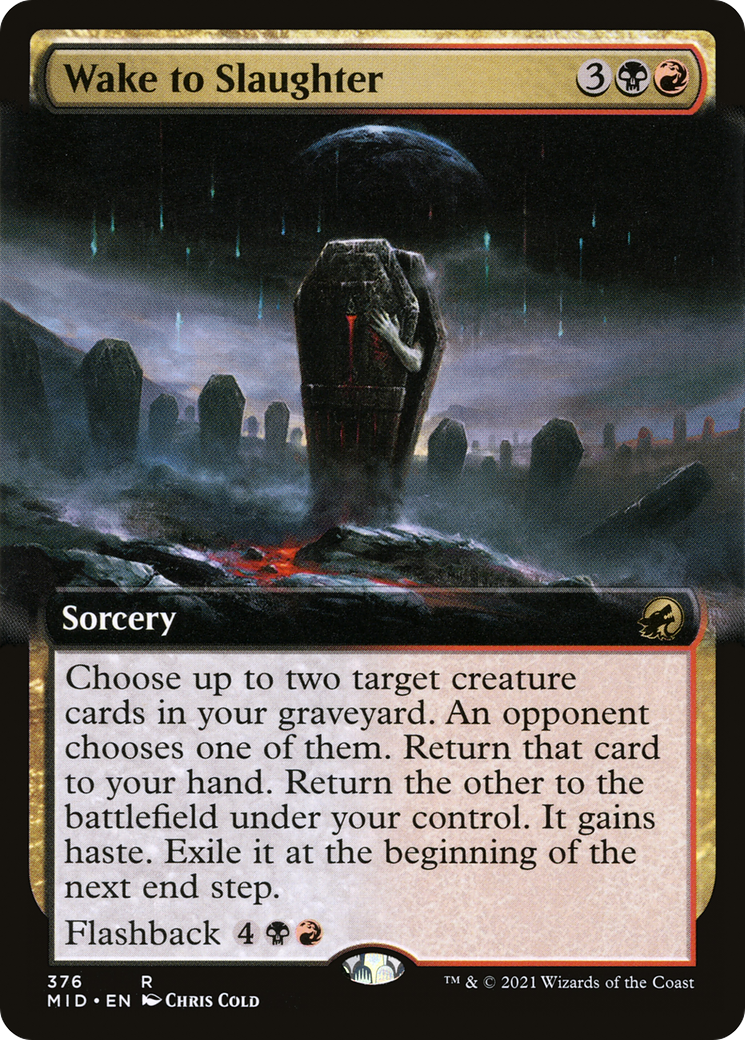 Wake to Slaughter (MID-376) [Innistrad: Midnight Hunt]: (Extended Art)