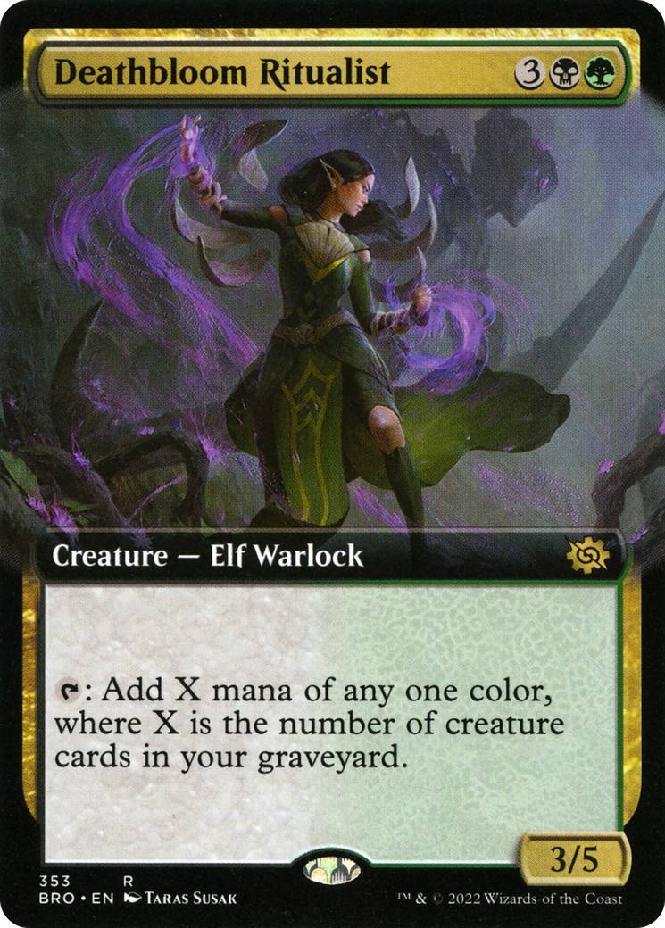 Deathbloom Ritualist (Extended Art) (BRO-353) [The Brothers' War]