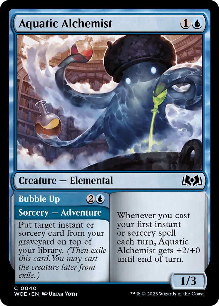 Aquatic Alchemist // Bubble Up (WOE-040) [Wilds of Eldraine] Foil