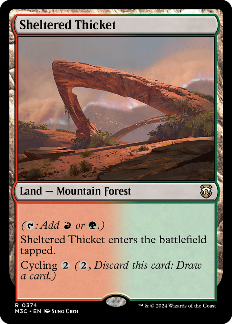 Sheltered Thicket (M3C-374) [Modern Horizons 3 Commander]