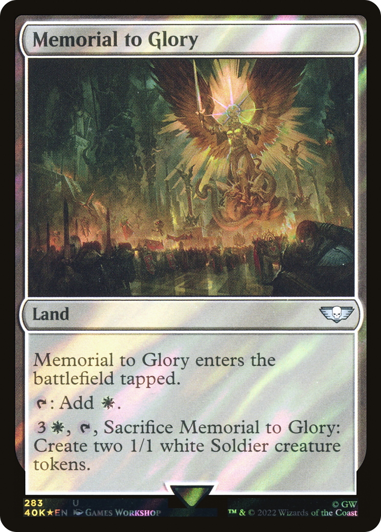 Memorial to Glory (Surge Foil) (40K-283) [Warhammer 40,000 Commander] Foil