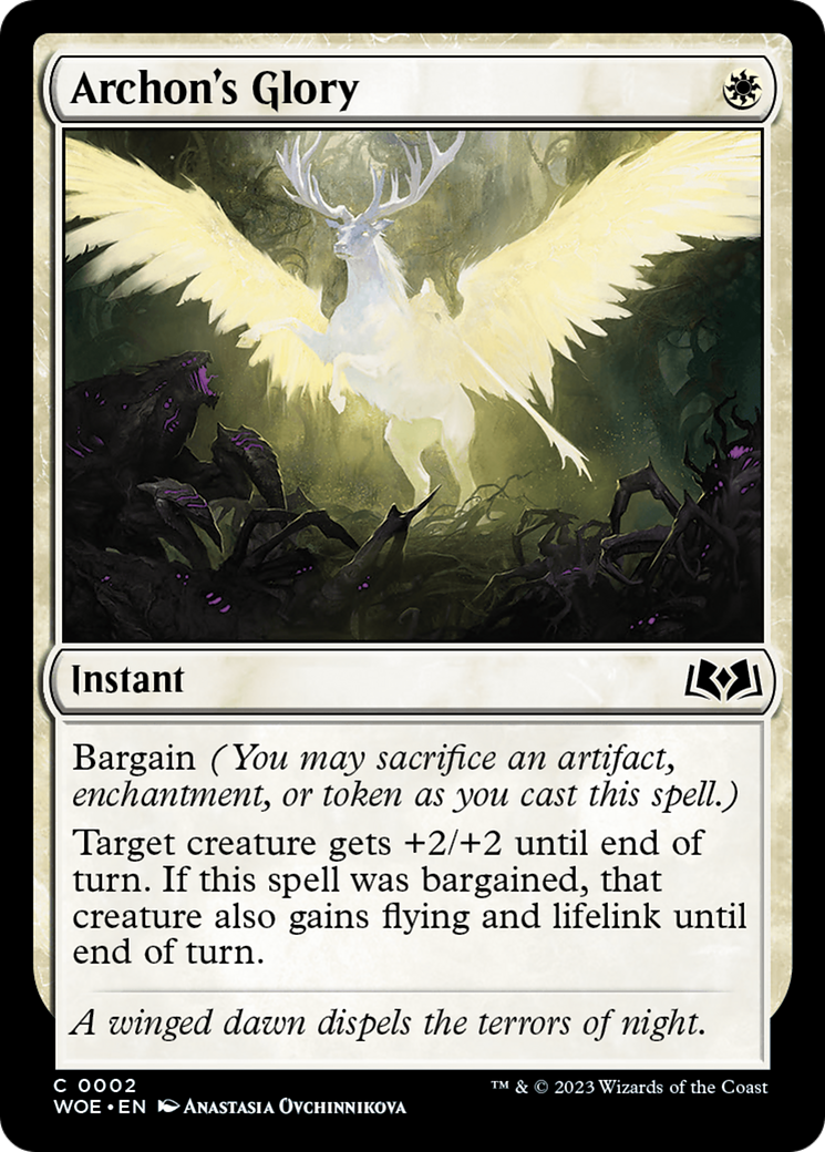 Archon's Glory (WOE-002) [Wilds of Eldraine]