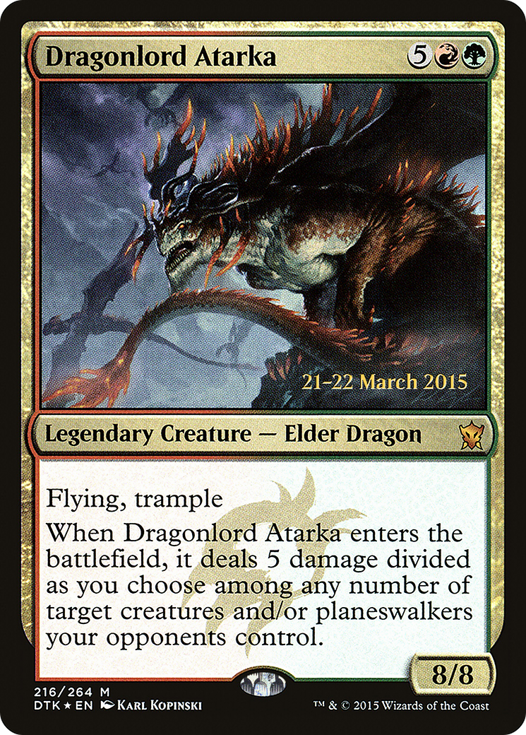 Dragonlord Atarka (PRE-216S) [Dragons of Tarkir Promos] Foil