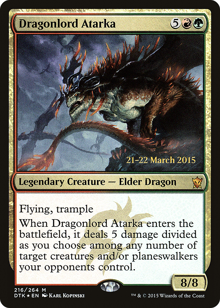 Dragonlord Atarka (PRE-216S) [Dragons of Tarkir Promos] Foil