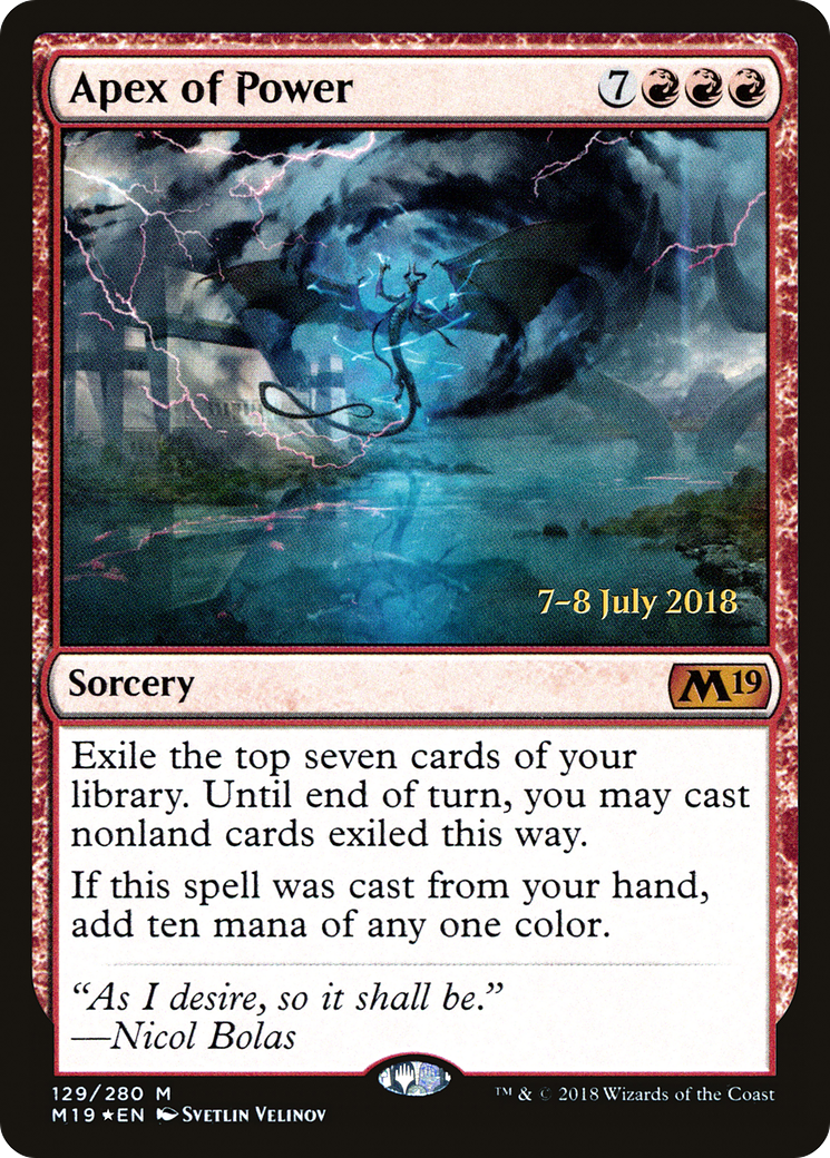Apex of Power (PRE-129S) [Core Set 2019 Promos] Foil