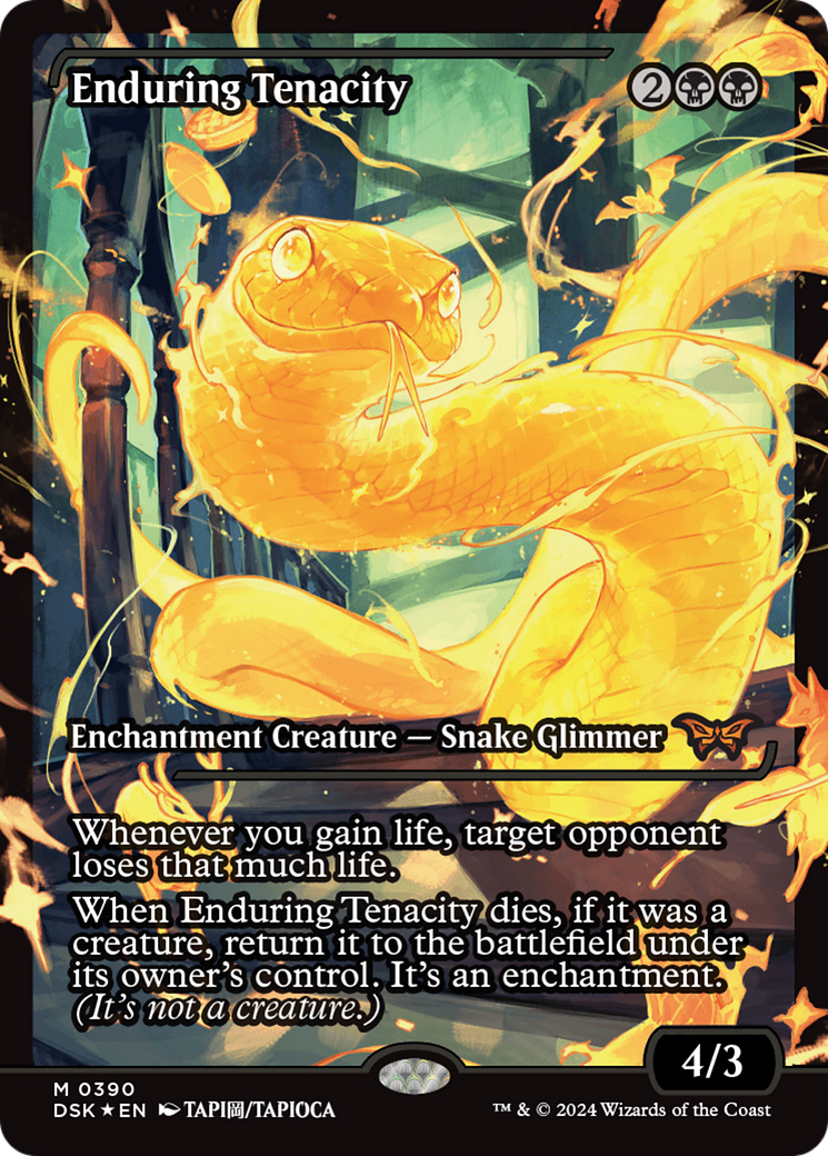 Enduring Tenacity (DSK-390) [Duskmourn: House of Horror]: (Showcase) Foil