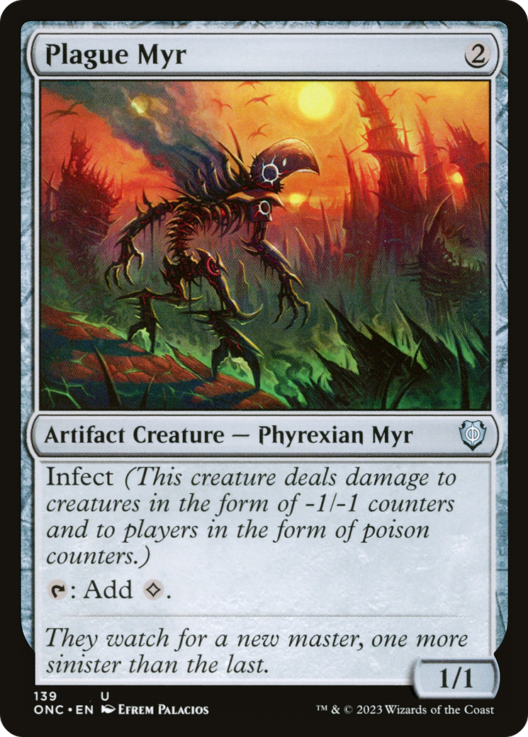 Plague Myr (ONC-139) [Phyrexia: All Will Be One Commander]