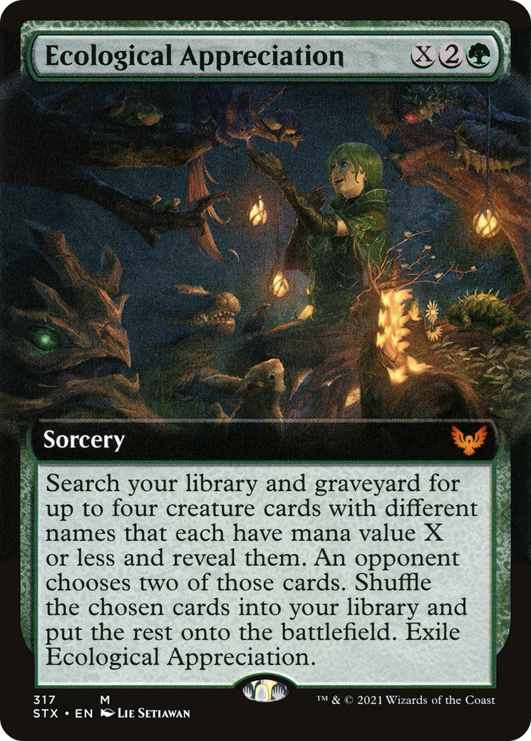 Ecological Appreciation (STX-317) [Strixhaven: School of Mages]: (Extended Art) Foil
