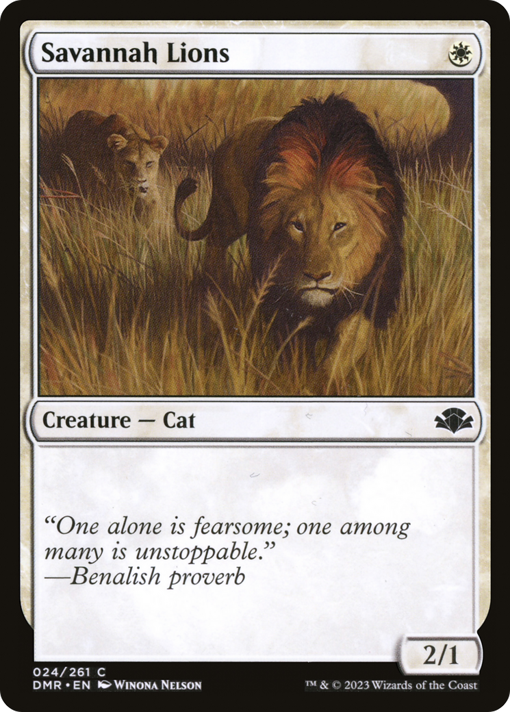Savannah Lions (DMR-024) [Dominaria Remastered] Foil