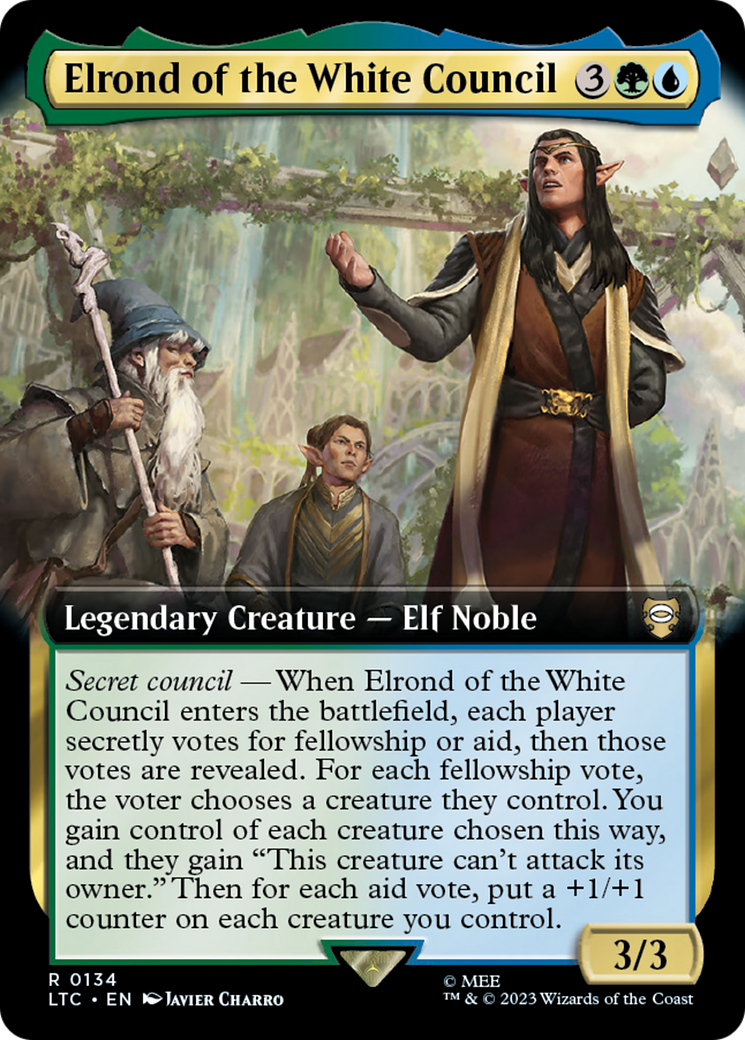 Elrond of the White Council (LTC-134) [Tales of Middle-earth Commander]: (Extended Art)