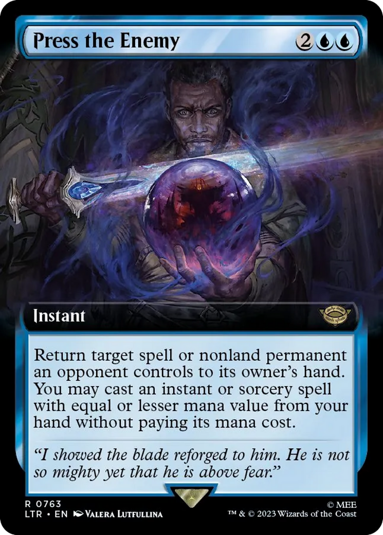 Press the Enemy (LTR-763) [The Lord of the Rings: Tales of Middle-earth]: (Extended Art) Foil